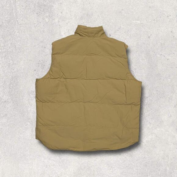 ★ Browning (Vintage) Tan Full-Zip Quilted Puffer Vest w/ Button-Up Front ★ - Picture 3 of 6